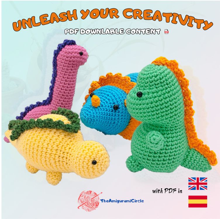 DINOSAURS BUNDLE AMIGURUMI PATTERN.