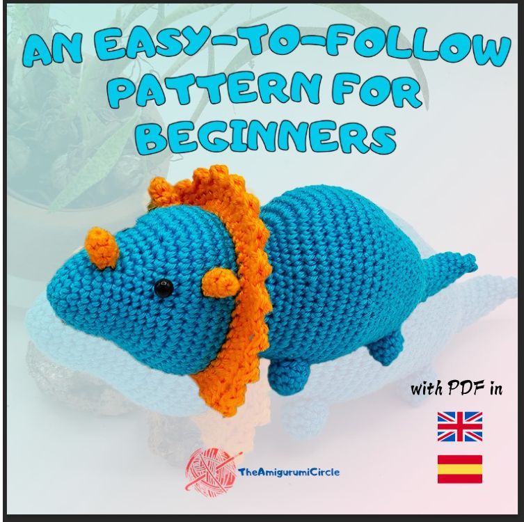 TRICERATOPS AMIGURUMI PATTERN.